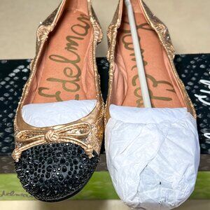 Sam Edelman Women's Beatrix Ballet Flat,Glam Gold